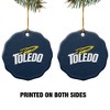 University of Toledo Rockets Logo Porcelain Scalloped Holiday Christmas Tree Ornament - 2 of 4