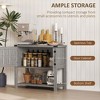 Aghana Digitals Stone Gray Farmhouse Accent Cabinet with Barn Doors, Bottom Shelf & Large Storage - 4 of 4