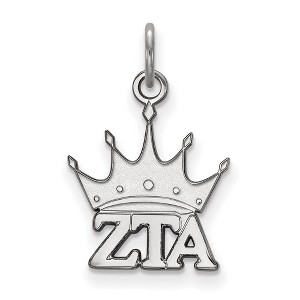 Black Bow Jewelry Sterling Silver Zeta Tau Alpha Greek Life Extra Small Pendant - 1 of 3