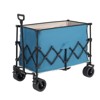 VisioGear Foldable Extended Wagon with 220lbs Weight Capacity, 300L Folding Utility Garden Cart with Drink Holders, Blue, 42.91"*20.87"*32.68" - 4 of 4