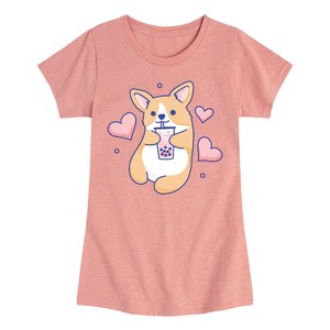 Girls' - Instant Message - Kawaii Fitted Short Sleeve Graphic T-Shirt - 1 of 4