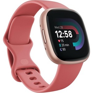 Fitbit Versa 4 Fitness Smartwatch GPS 24/7 Heart Rate / Blood Pressure Monitor 40+ Exercise Modes Sleep Tracking Manufacturer Refurbished Black - 1 of 4