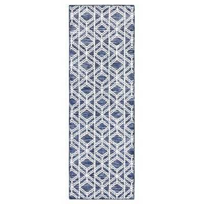 Unique Bargains Modern Waterproof Cushioned Non-skid Kitchen Mat Set Of 1  Navy Blue-2 18 X 47 : Target