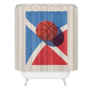 Deny Designs Daniel Coulmann Balls Basketball Outdoor Shower Curtain - 1 of 3