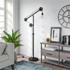 Metal and glass pulley Floor Lamp in Black - Henn&Hart  - 2 of 4
