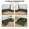 Modular Cloud Sectional Sofa w/Ottoman, No Assembly Corduroy Couch, Deep Seat u/l-Shape Sofa for Small Spaces, 4 Colors & Configurations - 3 of 4