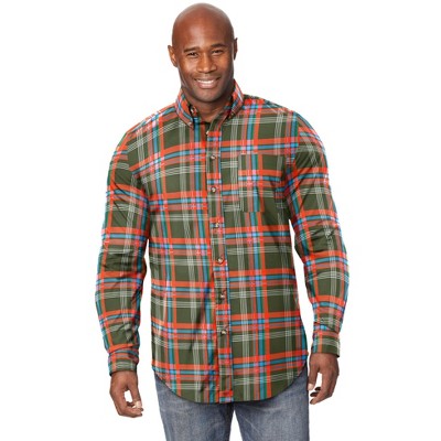 KingSize Men's Big & Tall Long Sleeve Wrinkle Free Sport Shirt