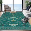 Coolmee Area Rugs, Soft Washable Rugs Living Room Rugs for Bedroom Dining Room, Ultra-Thin Modern Rug Stain Resistant Carpet Black - 3 of 4