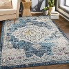 Vintage Area Rug Soft Plush Carpet Non-Shedding Traditional Floral Medallion Rug Low Pile Oriental Accent Floor Cover for Bedroom - 2 of 4
