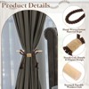 Unique Bargains Cotton Hand-Woven Decorative Tassel Curtain Tiebacks with Wood Club - 3 of 4