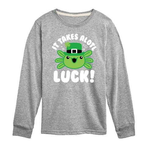 Boys' - Instant Message - St. Patrick's Day It Takes Alotl Luck Long Sleeve Graphic T-Shirt - image 1 of 4