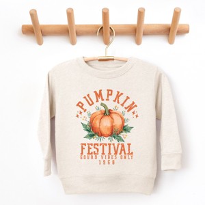 The Juniper Shop Pumpkin Festival Gourd Vibes Toddler Sweatshirt - 5/6T - Natural - 1 of 4