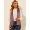 INSPIRE CHIC Women's Fashion Casual Sleeveless Fluffy Open Front Faux Fur Vest - 2 of 4