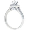 Pompeii3 7/8ct Pave Halo Diamond Engagement Ring 14K White Gold - 3 of 4