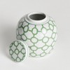 Plum & Post 5.5" Imperial Link Chinoiserie Green & White Porcelain Lidded Jar Accent Piece - 3 of 4