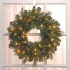 24" Prelit Artificial Carolina Pine Christmas Wreath with Pine Cones White Lights - National Tree Company - 2 of 4