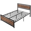 HOMCOM Full Platform Bed Frame with Headboard & Footboard, Strong Metal Slat Support Full Bed Frame w/ Underbed Storage Space, No Box Spring Needed - 4 of 4