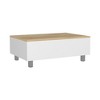 21.4" Engineered Wood Lift Top Coffee Table with Storage Compartment and Locking Wheels, Modern Design for Living Rooms - 2 of 4