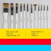 MEEDEN Paint Brushes, 12 Pcs Acrylic Brush, Paint Brushes for Acrylic Painting, Paint Brush for Acrylic, Gouache Paint Brushes - 3 of 4