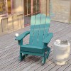 Flash Furniture Newport Adirondack Rocking Chair with Cup Holder, Weather Resistant HDPE Adirondack Rocking Chair - 2 of 4