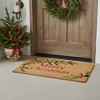 HomeRoots 17" X 29" Brown Red And Green Merry Christmas Outdoor Coir Door Mat - 2 of 4