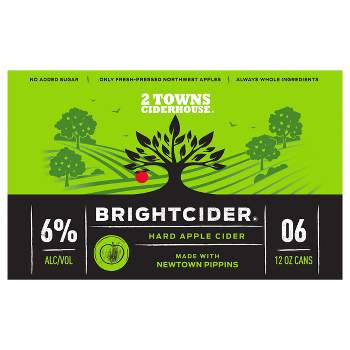 2 Towns Bright Cider - 6pk/12 fl oz Cans