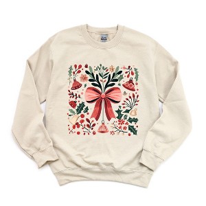 Simply Sage Market Women's Graphic Sweatshirt Coquette Holly Jolly - 1 of 4