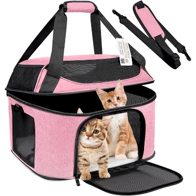 Munora Large Soft-Sided Collapsible TSA-Approved Cat Carrier Backpack for 2 Cats up to 20 lbs