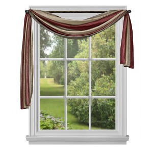 GoodGram Ombre Crushed Satin Sheer Single Window Curtains & Valances - 1 of 4