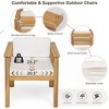 7-Piece Outdoor Patio Acacia Wood Dining Set with Umbrella Hole and 6 Cushioned Low Back Chairs - 4 of 4