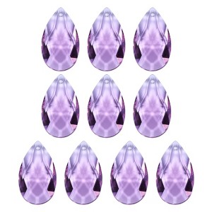 Unique Bargains Crystal Pendants Teardrop Beads for DIY Lamp Arts Crafts Decoration 10 Pcs - 1 of 4