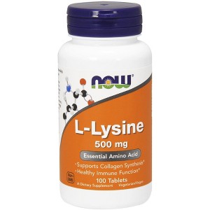 Lysine 500mg by Now Foods  -  100 Tablet - 1 of 2