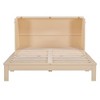 NicBex Queen Size Murphy Bed 63" Wooden Bed Frame Morden Hideaway Wall Bed with Top Shelf, 2 Drawers for Guest Room, Gold - 4 of 4