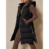 Imily Bela Womens Thick Hooded Down Vest Stand Collar Long Sleeveless Coat Jacket - 2 of 4