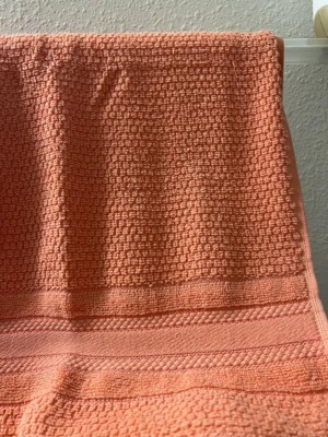 6pc Cotton Jacquard Bath Towel Set Orange : Target