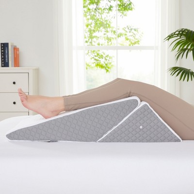 Gray and White Memory Foam Wedge Pillow Set