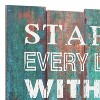 Stonebriar Collection 15.5" x 15.5" Rustic Wooden Grateful Heart Wall Art Turquoise/Brown : Inspirational MDF Decor - 2 of 4