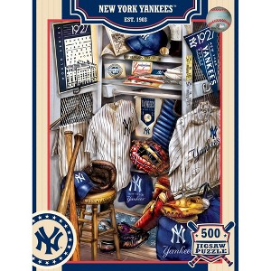 MasterPieces 500 Piece Puzzle - New York Yankees Locker Room - 15"x21" - 1 of 4