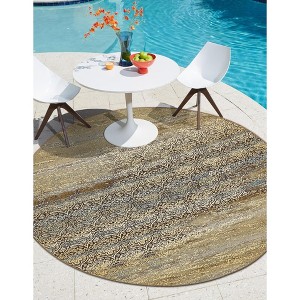 Unique Loom    Outdoor Botanical Transitional Area Rug - 1 of 4