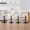 Bekrvio Adjustable Swivel Bar Stools Set of 1/2/3/4, 25–33" Faux Leather Bar Chairs with Backrest and Wide Base for Kitchen Island - 2 of 4