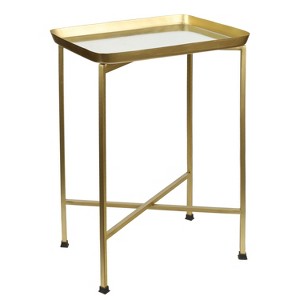 JONATHAN Y Sterling 26.25" Industrial Classic Metal Foldable Rectangular End Table & Side Table with Removable Tray Top - 1 of 4