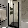 NicBex Shower Door 32"W x 72"H Frameless Pivot Glass Tub Door with 1/4" (6mm) Clear Tempered Glass with Reversible Installation - 3 of 4