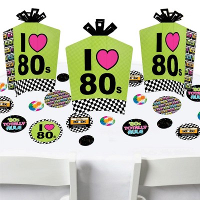 Big Dot Of Happiness 80's Retro - Totally 1980s Party Decor And Confetti - Terrific  Table Centerpiece Kit - Set Of 30 : Target