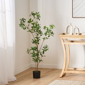 NicBex Artificial Plants Indoor, Faux Cherry Blossom Tree with Pot, Outdoor Fake Plants for Living Room/Entryway/Office Decor - 1 of 4