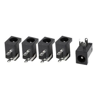 Unique Bargains 3 Pin DC Power Connector PCB Mount Female Plug Jack Socket Connector 5 Pcs