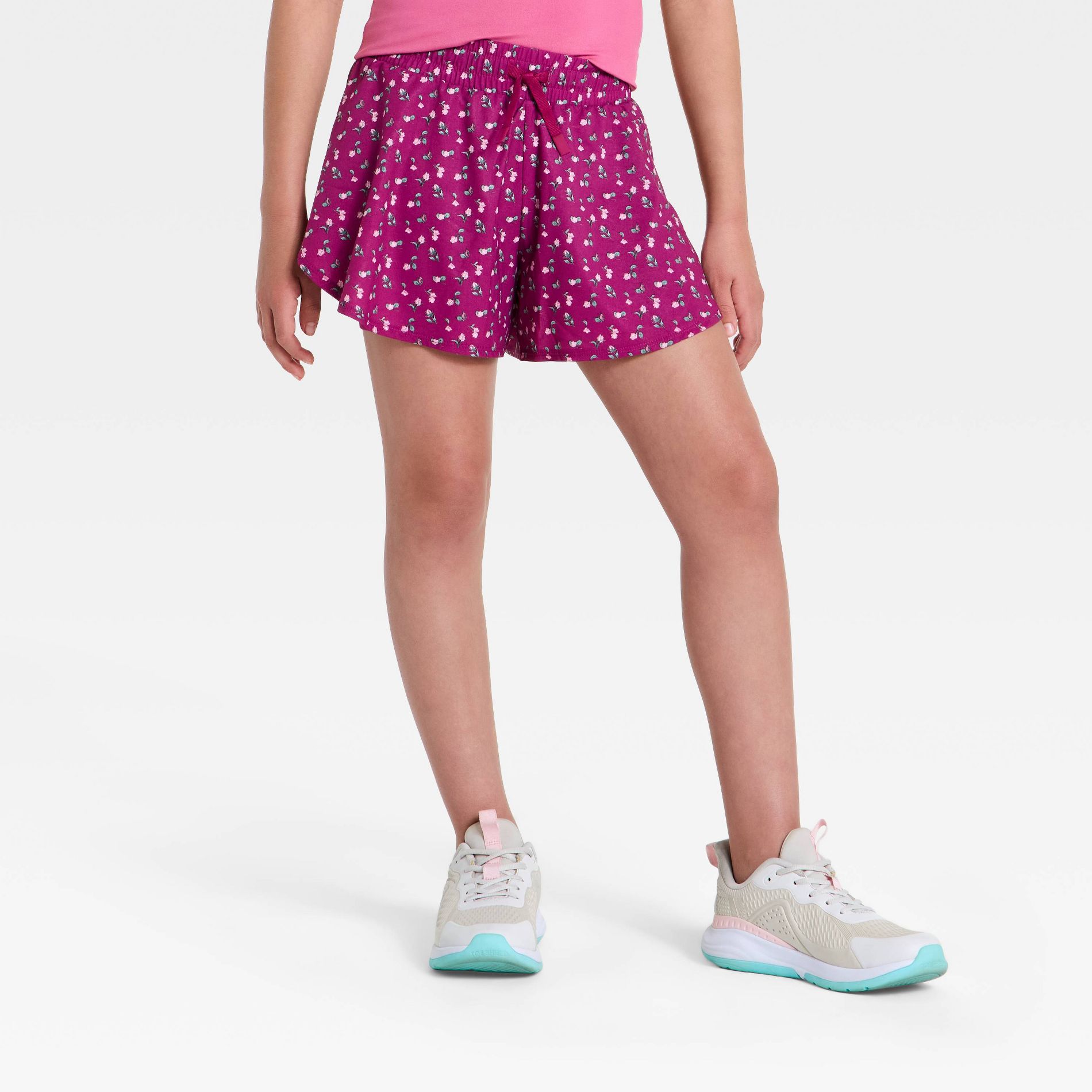 Girls' Mid-Rise 2 in 1 Flowy Shorts - All In Motion™