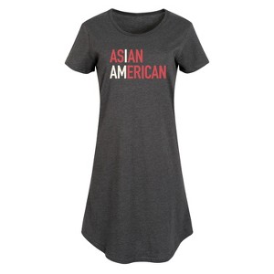 Women's - Instant Message - I Am Asian American Graphic T-shirt Dress - 1 of 4