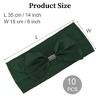 Unique Bargains Chair Sashes Bow Stretch Chair Cover Band with Buckle Slider 13.78"x5.91" Deep Green 10 Pcs - 2 of 4