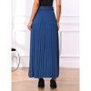 Allegra K Women's Flowy Pleated Elastic High Waist with Belt A-line Skirt - 4 of 4