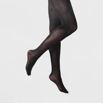 Women's 2pk 50D Opaque Tights - A New Day™ Black L/XL